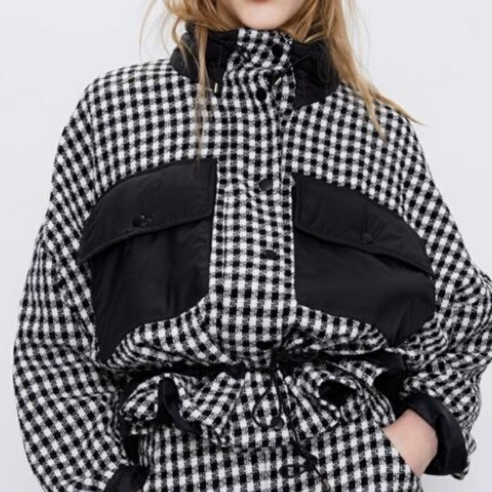 Zara Contrast Tweed Jacket